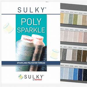 Gunold Embroidery Thread - POLY SPARKLE (Star) 30  - 1000m - 50615 Black with silver sparkle