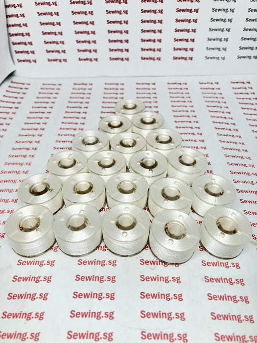 Pre-Wound White Bobbins 75 A-Style (11.5mm) – 20pcs Pack