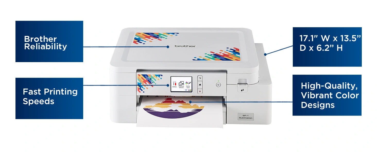 Brother SP-1 Sublimation Printer with Artspira App – Wireless DIY Heat Transfer Printing System