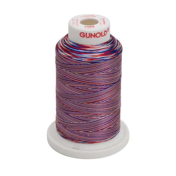 Gunold Embroidery Thread Sulky 40 - 1000m - 2504 Ombre (Multi) Colour Thread