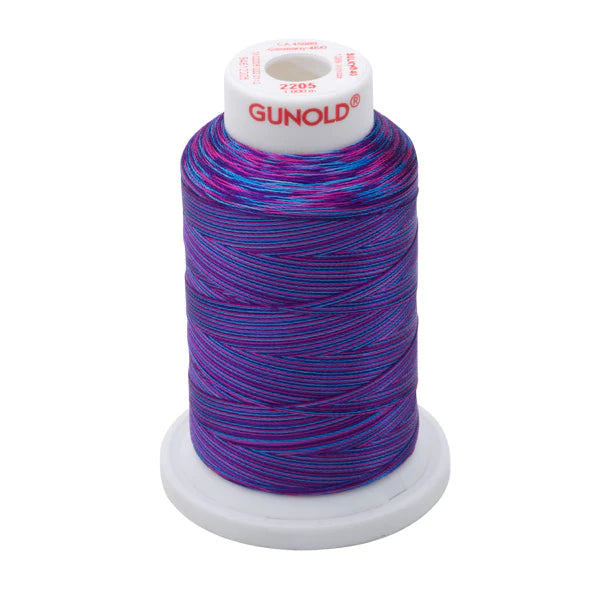 Gunold Embroidery Thread Sulky 40 - 1000m - 2205 Ombre (Multi) Colour Thread