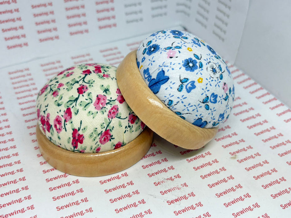 Floral Dome Pin cushion with Wooden Base