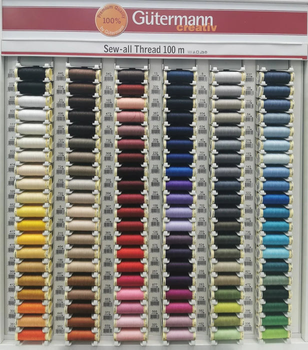 Gutermann Creative Sew-All Thread Box – 120 Colours with Display Cabinet (Made in Germany)