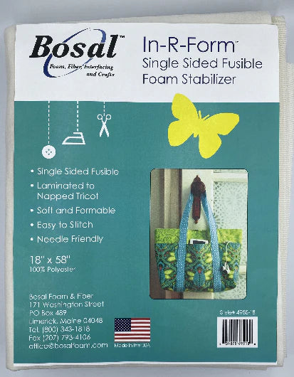 Bosal 495S-18 In-R-Form Single-side Fusible Foam Stabilizer 58 inch x 18 inch