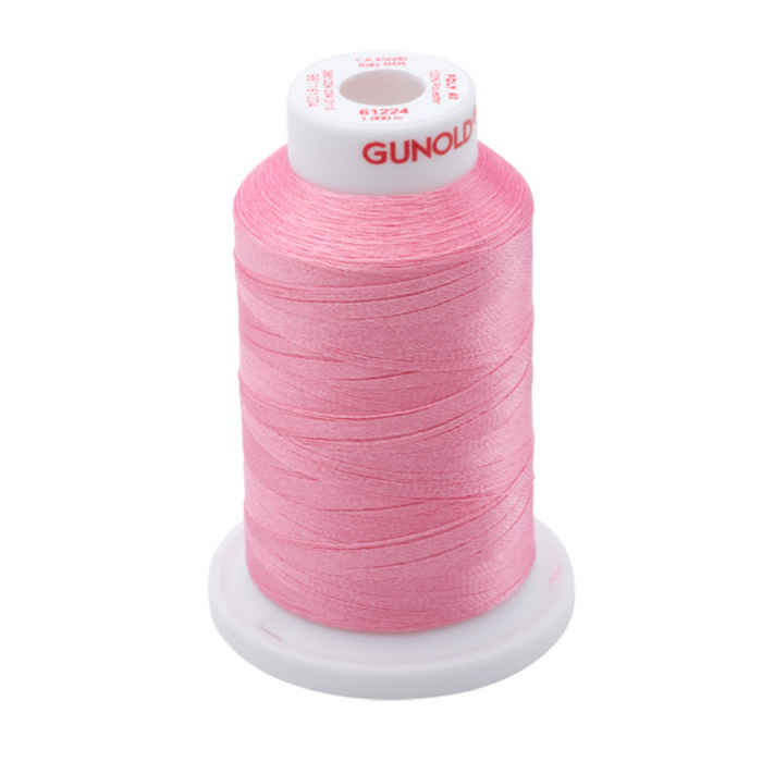 Gunold Embroidery Thread - POLY 40 - 1000m - 61224 - Bright Pink-Sewing.sg