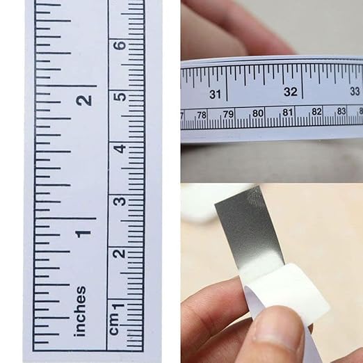 36" Self-Adhesive Measuring Tape – Double Scale Stick-On Ruler for Workbench, Saw Table & Drafting Tools