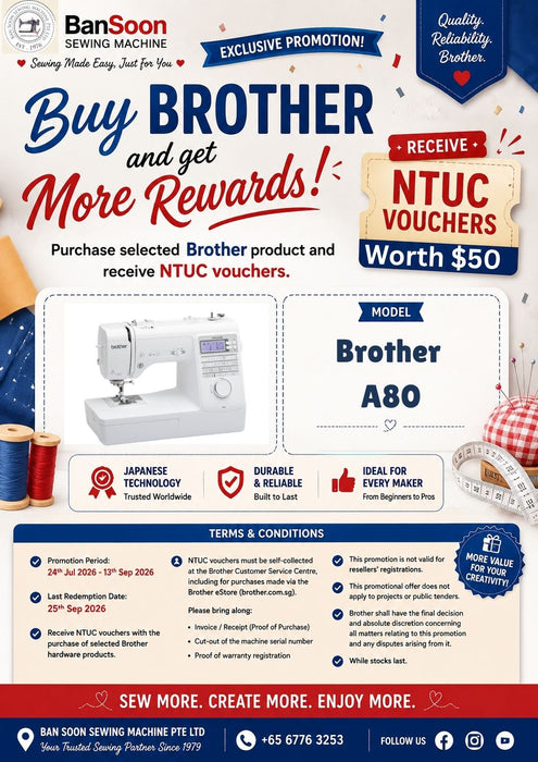 Brother -Innovis A80, Sewing Machine, Computerised Sewing Machine