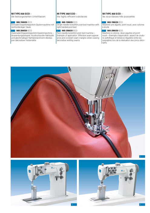 Dürkopp Adler DA868-190020-M / E3 Industrial Post-Bed Lockstitch Sewing Machine | Triple Feed