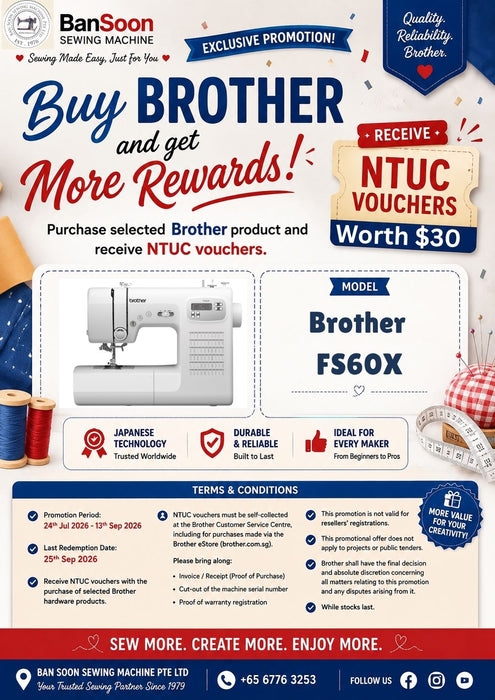 Brother FS60X Sewing Machine, Computerized Sewing Machine very user friendly for Beginners