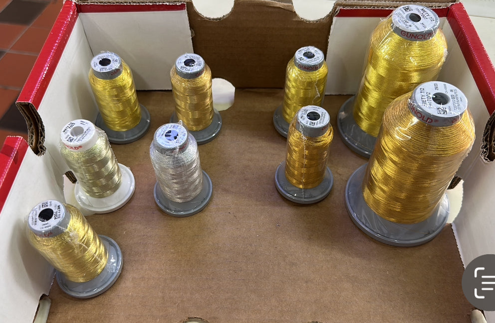 Gunold Embroidery Threads- METY 7/2- 7007- Gold