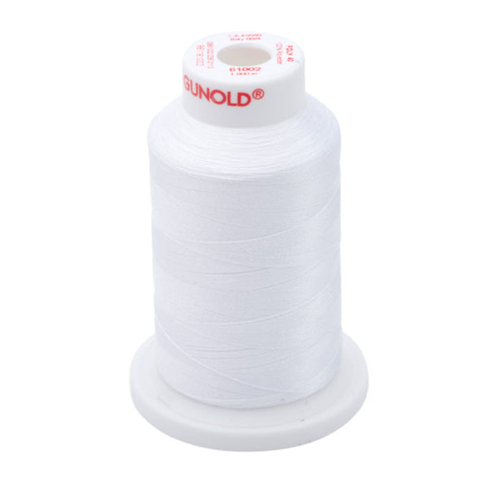 A Gunold Embroidery Thread - POLY 40 - 1000M  - 61002 - Soft White - Ban Soon Sewing Machine Pte Ltd