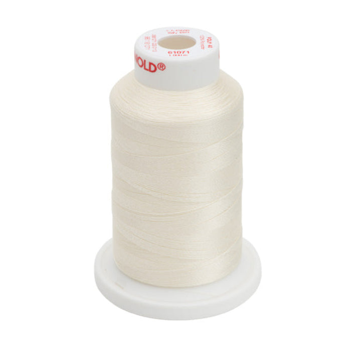 Gunold POLY 40 Off White Embroidery Thread 61071 – 1000m