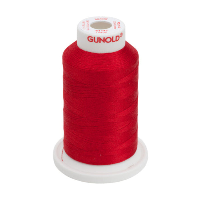 Gunold POLY 40 Christmas Red Embroidery Thread-1147 – 1000m