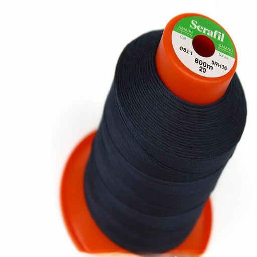 Serafil Dark Blue Sewing Thread #20 – Color 0821 | Leather & Shoe Thread Made in Germany-Sewing.sg