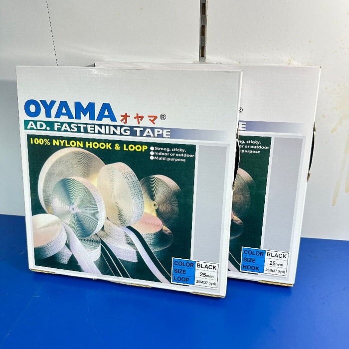 Oyama Velcro with Adhesive Tape ; Black ; Hook and Loop set