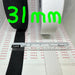 Elastic Band, 1.3mm thick, 1 1/4 inch or 31mm width, White or Black Color