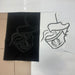 A black fabric with a white Sashiko Stitches outlined showing the matching sketch on the paper.
Done by BabyLock Sashiko BLQK Sewing Machine | Traditional Japanese Hand Stitch Machine. 