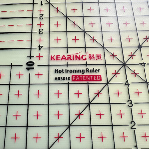 Close-up of a KEAING hot ironing ruler. KEARING HR3010, Size: 30x10 cm