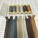YKK Zips Colour Shades of Brown