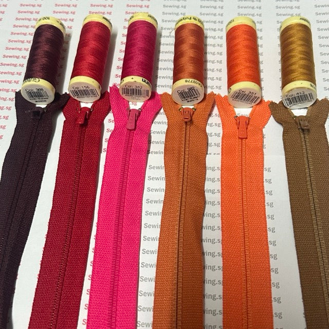 YKK Zips Shades of Orange