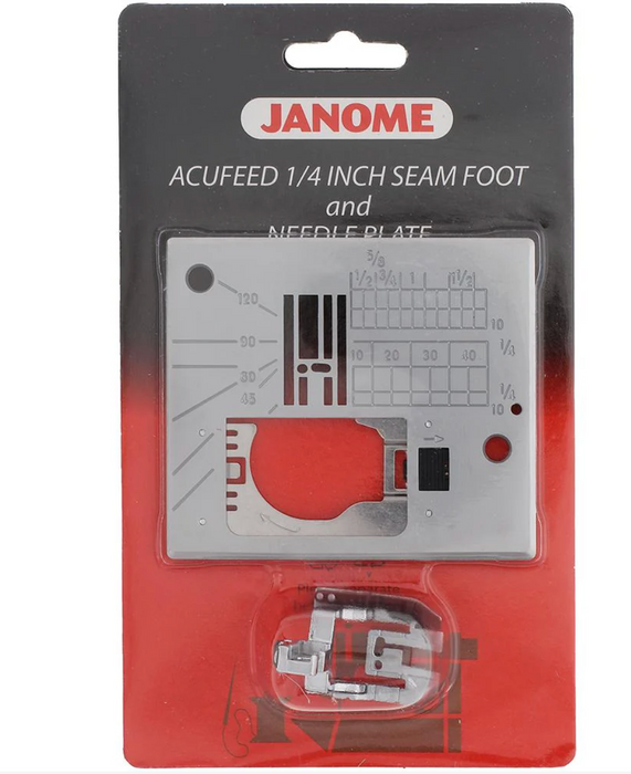 Janome AcuFeed 1/4" Seam Foot with Needle Plate #846407007 -Sewing.sg