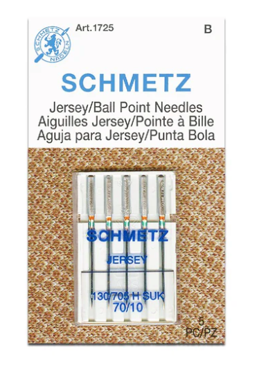 Schmetz Jersey Needles. A must use needles for stitching of Knitted fabric Medium ball point - Ban Soon Sewing Machine Pte Ltd