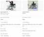 A comparison table listing two sewing machines: the NewLong NP-7A on the left and the YaoHan N600H on the right, with product photos, prices, ratings, and technical specifications like material thickness and sewing speed.