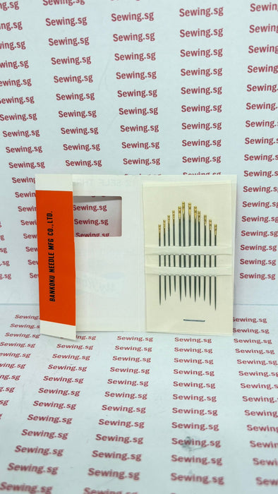 12 Self Threading Sewing Needles ( Gold Eyed)