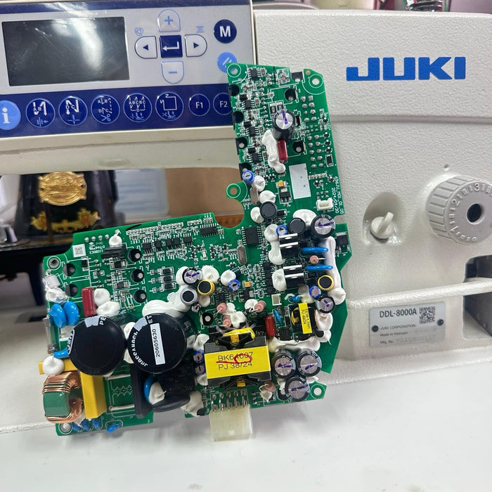 JUKI DDL-8000A Professional Repair Service – Error 5 / PCB and Electronic Fault repaired. Main PCB 20605630 replaced.