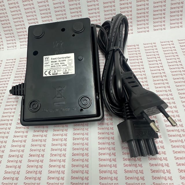Foot Controller, Foot Pedal, Interchangeable, Singer, Juki, Viking, Samco, Sakura Husqvarna. Made in Taiwan - Ban Soon Sewing Machine Pte Ltd