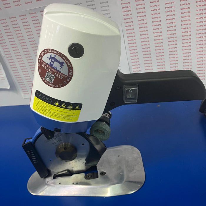 RS-100 Portable circular cutter; fabric cutter by SYLEWY - Ban Soon Sewing Machine Pte Ltd