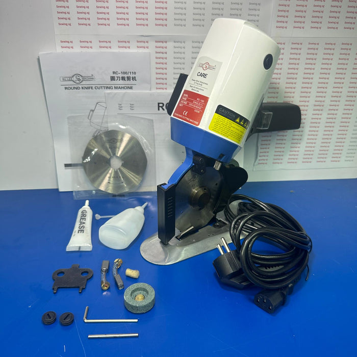 SU LEE RC-100; 4 inch Blade Rotary cutting machine with accessories.