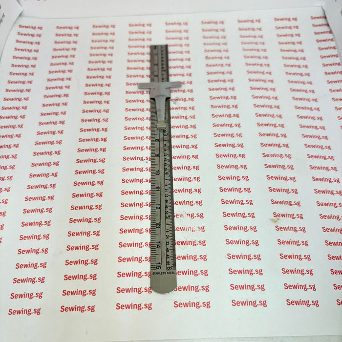 Metal Sewing Gauge / Seam Measuring Ruler – 6" Adjustable Guide - Ban Soon Sewing Machine Pte Ltd