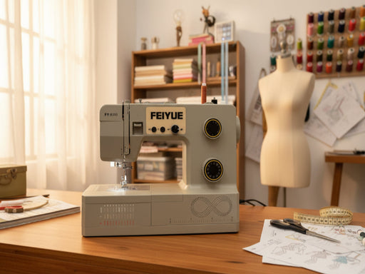 FEIYUE FYe393 Sewing Machine | 34 Built-In Stitches with Speed Control, an Extremely Powerful Heavy Duty Home Sewing Machine for Sew All at Home, and at Schools.