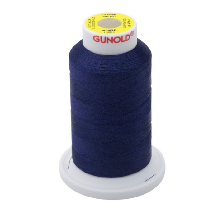 Gunold POLY 60 Deep Royal Embroidery Thread 61420-1000m | sewing.sg