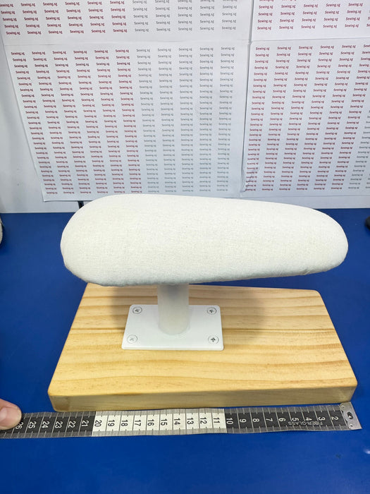 Sleeve Ironing Board – 23.5cm Base | 7.5–11cm Pad Width | 12cm Height – Wooden Base & Fabric Top - Ban Soon Sewing Machine Pte Ltd