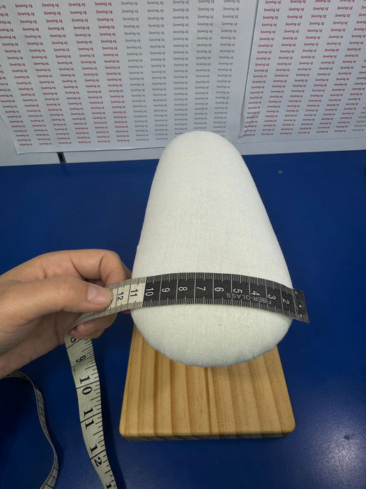 Sleeve Ironing Board – 23.5cm Base | 7.5–11cm Pad Width | 12cm Height – Wooden Base & Fabric Top - Ban Soon Sewing Machine Pte Ltd
