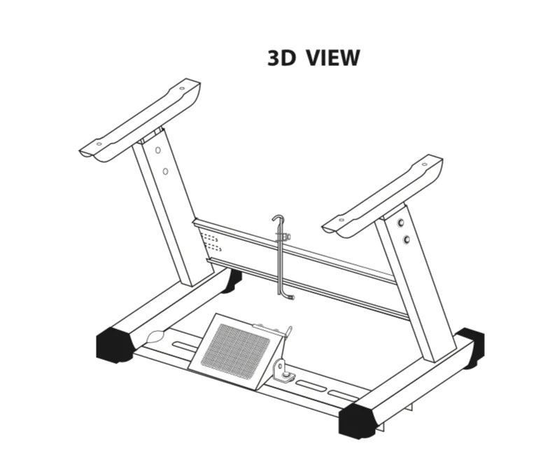 Industrial High-Speed Sewing Machine Metal Stand | Heavy-Duty Powder-Coated Steel | Sewing.sg