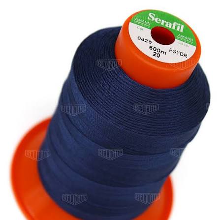 Serafil Blue Sewing Thread - Color 0825, Size #20 for Shoes & Leather
