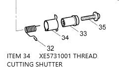 XE5731001  /  THREAD CUTTING SHUTTER - Ban Soon Sewing Machine Pte Ltd