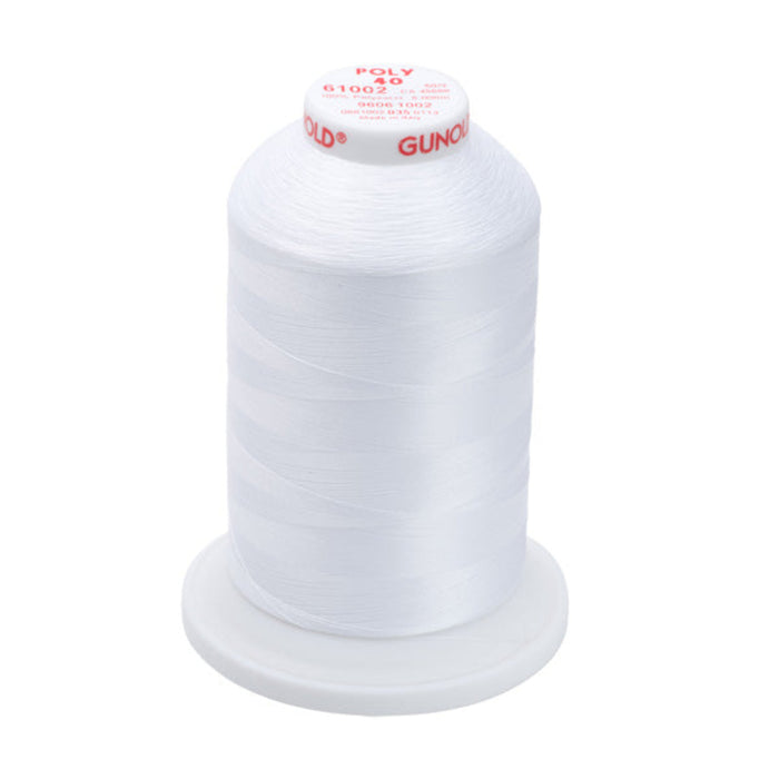 Gunold Embroidery  Thread- POLY 40- 5000m- 61002 - Soft White
