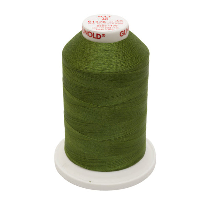 Gunold POLY 40 Embroidery Thread-61176-Medium Dark Avocado-5000m