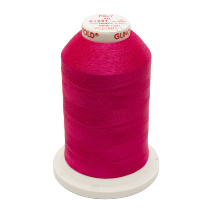 Gunold Embroidery  Thread - POLY 40 - 5000m - 61231 - Medium Rose
