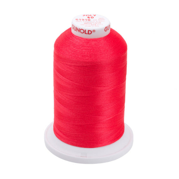 Gunold POLY 40 Embroidery Thread-61910-Fuchsia Neon-1000m