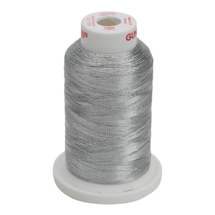 Gunold METY 7/2 7009 Pewter Metallic Embroidery Thread-1000m
