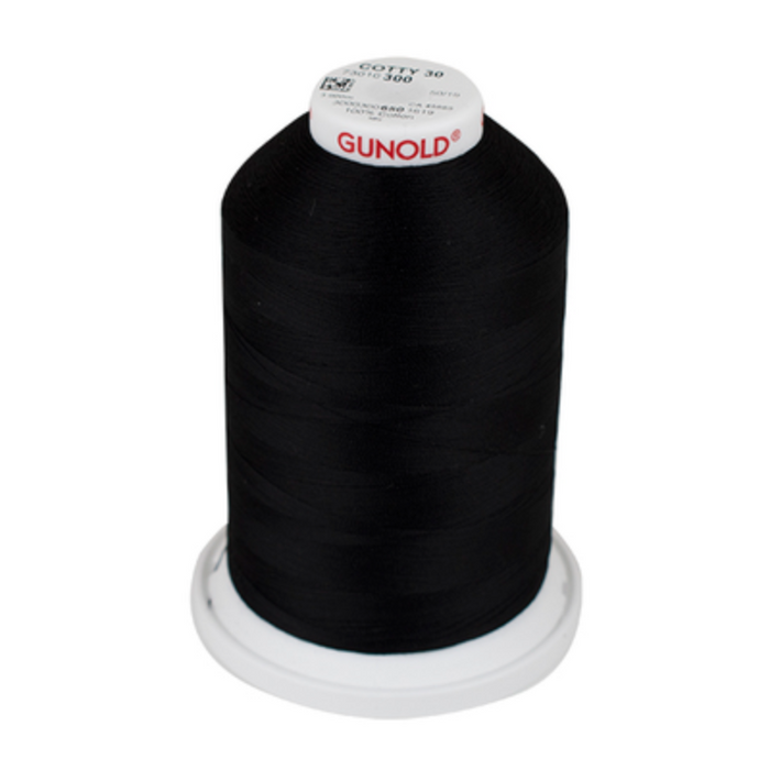 Gunold COTTY 30 Cotton Thread Black 3000m | 73010300