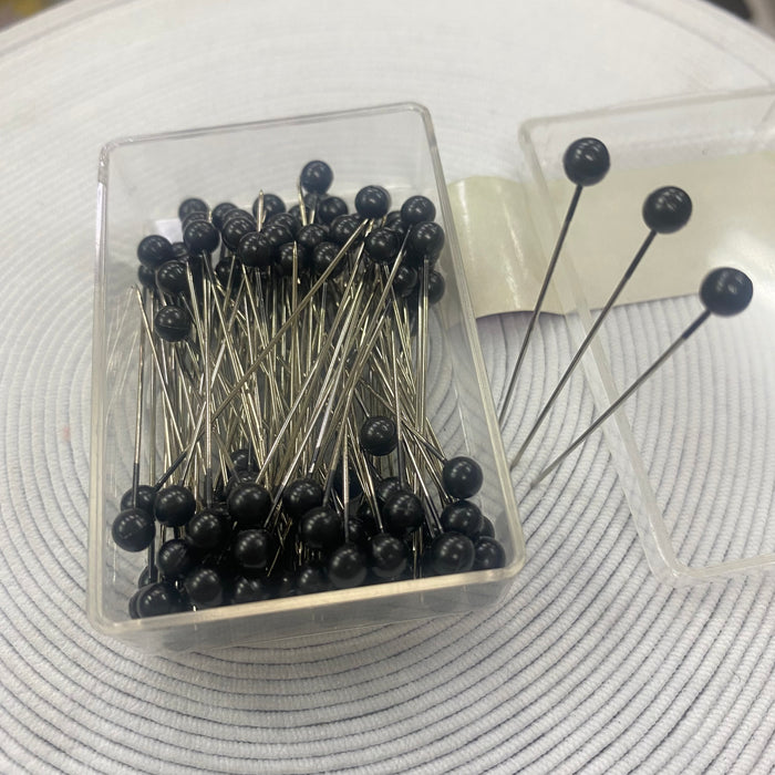 0.58 x 40mm Black Pearlised Pins
