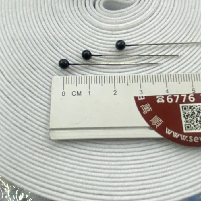 0.58 x 40mm Black Pearlised Pins